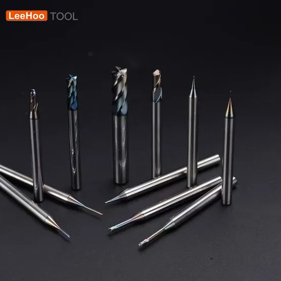 0.1mm 0.2mm 0.3mm 0.4mm 0.5mm 0.6mm 0.7mm 0.8mm 0.9mm HRC55 Micro Milling Cutter Tools Tungsten Carbide 2 Flutes Ball Nose End Mill for Copper Electrode